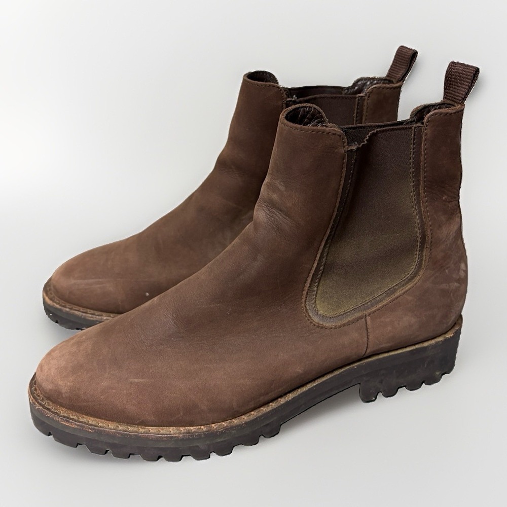 Thursday Boot Co Everyday Legend Brown Nubuck Chelsea Lug Sole Boots Womens 10